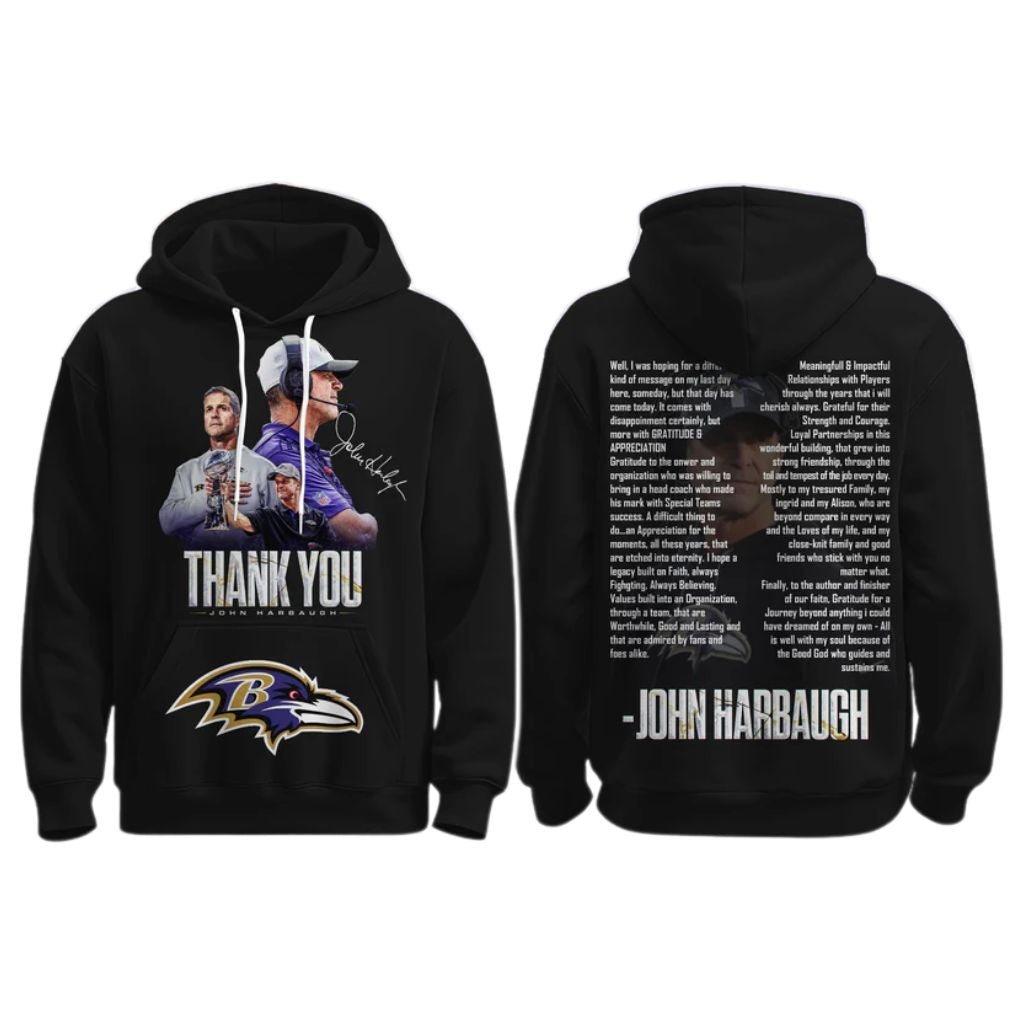 2026 Ravens Thank You John Harbaugh Shirt