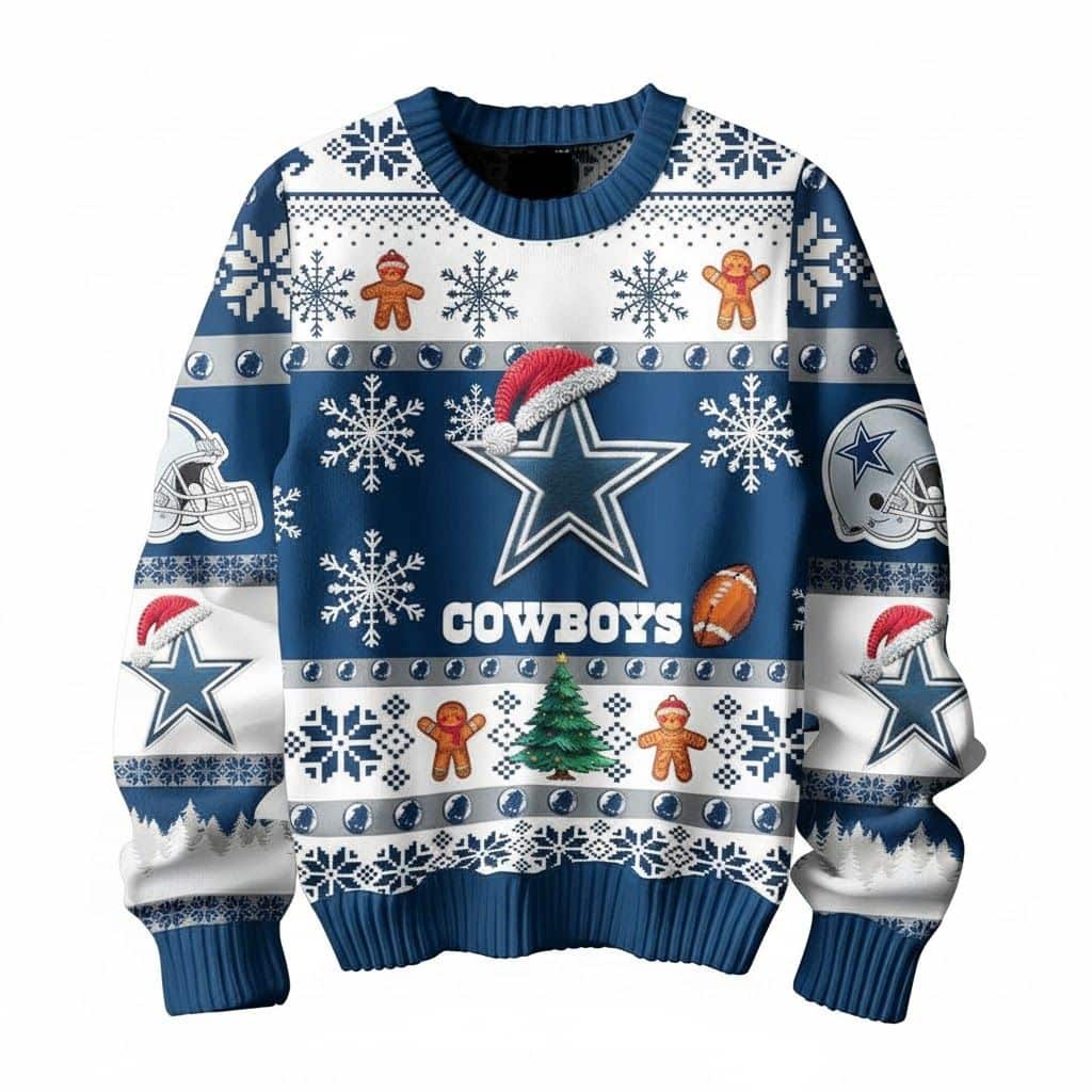 Cowboys They Not Like Us Christmas Ugly Sweater