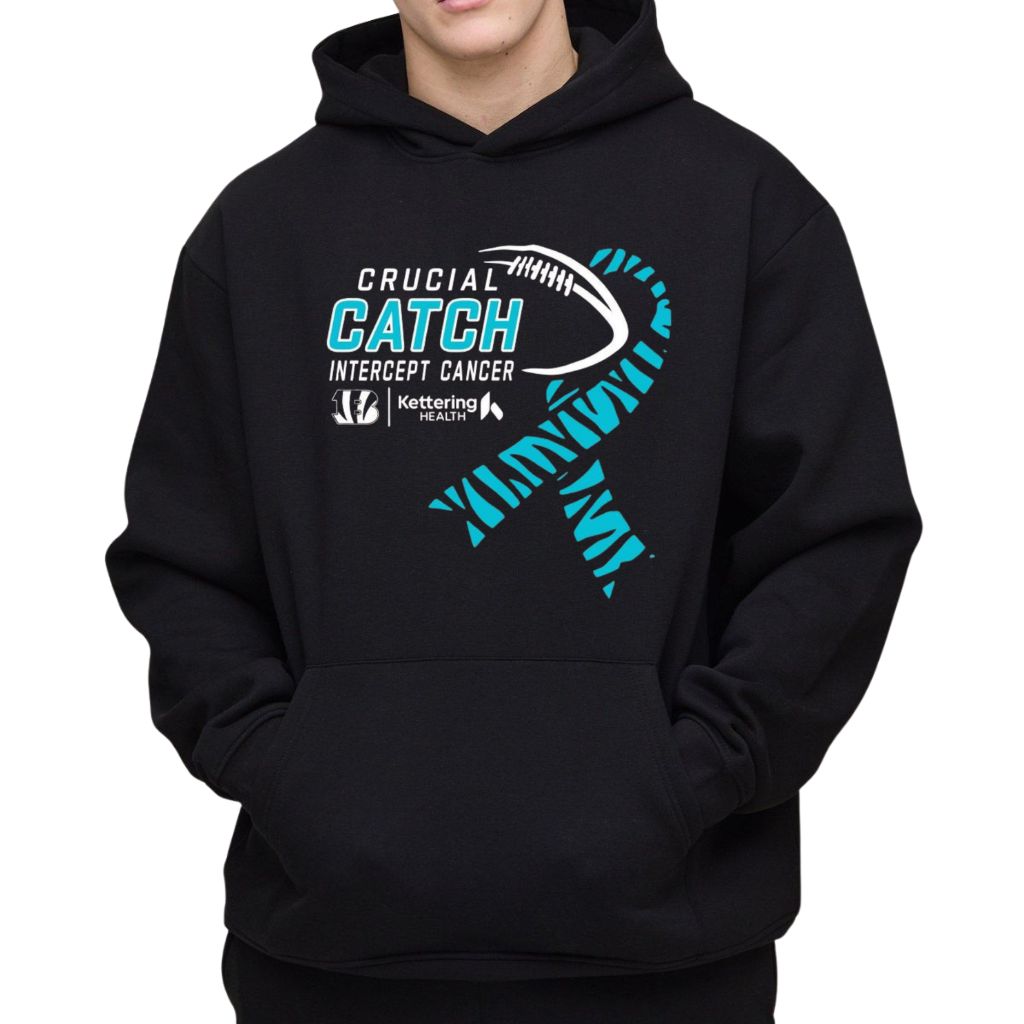 Crucial Catch Intercept Cancer Awareness Cincinnati Bengals Kettering Health Shirt