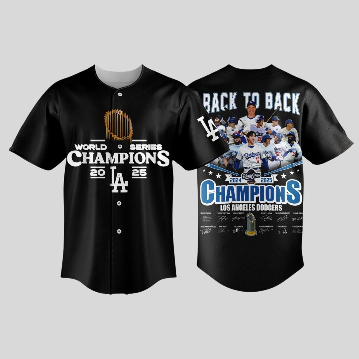 Dodgers Back To Back World Series Champions 2025 Jersey
