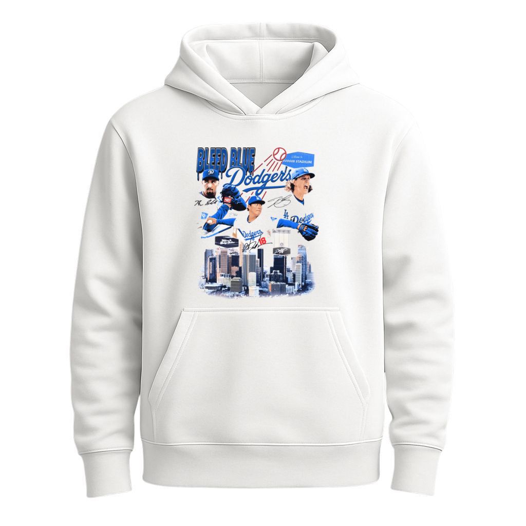 Dodgers Bleed Blue Los Angeles Skyline Shirt