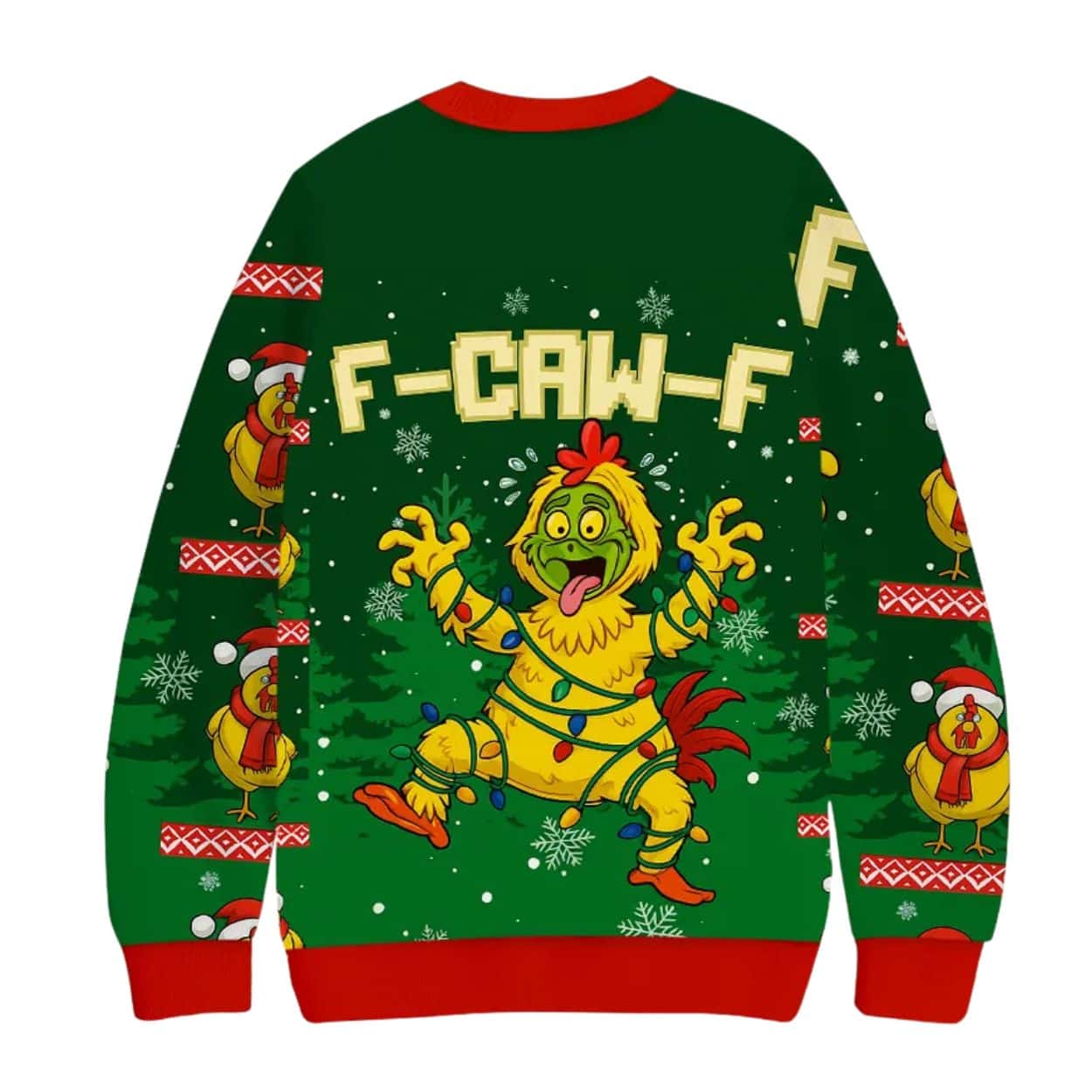 F Caw F Chicken Christmas Ugly Sweater