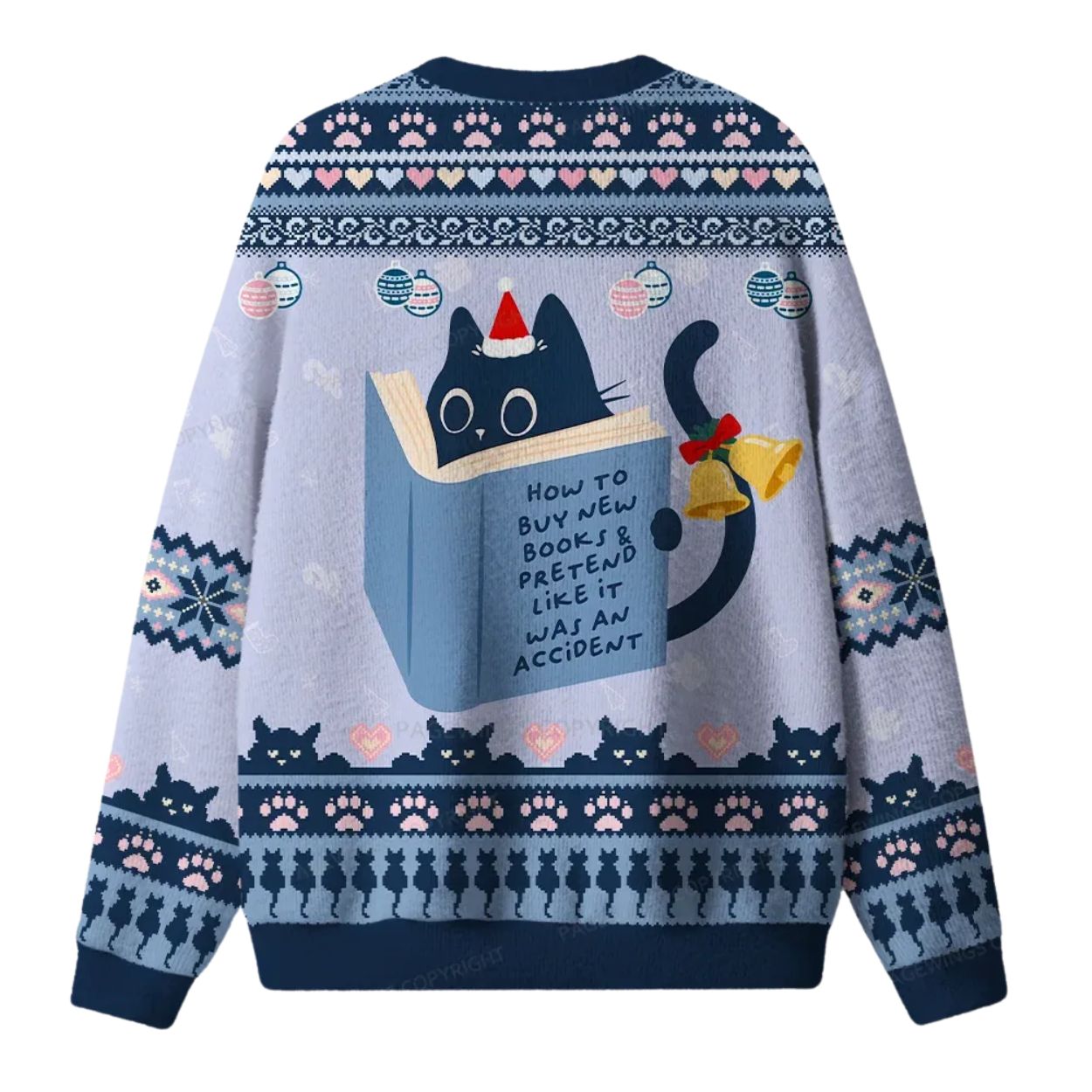 How To Buy New Books Cat Ugly Christmas Sweater