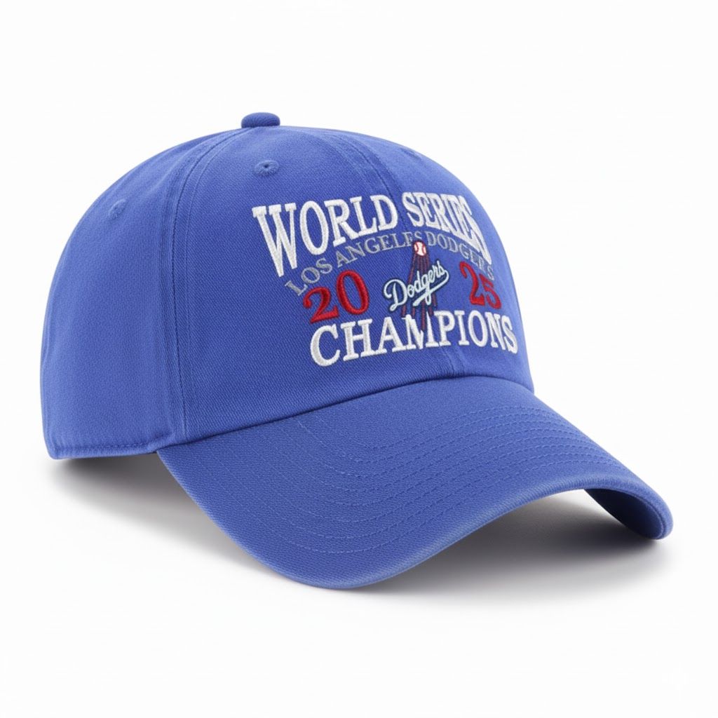 LA Dodgers 2025 World Series Champions Clean Up Hat