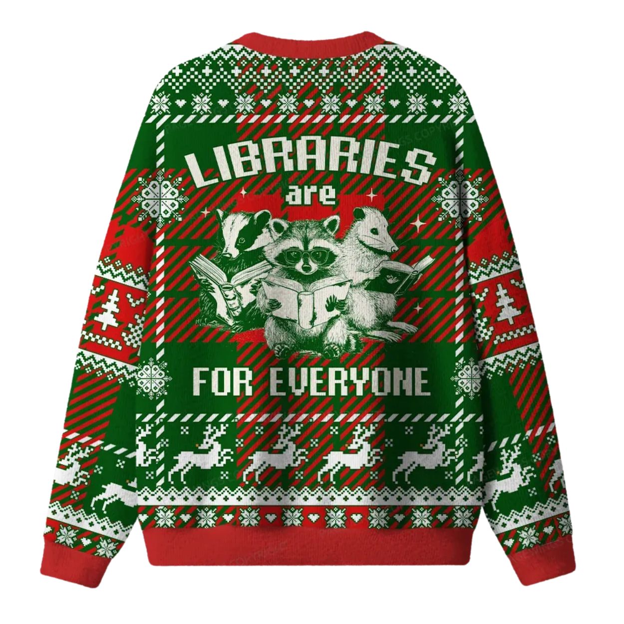 Libraries Are For Everyone Ugly Christmas Sweater