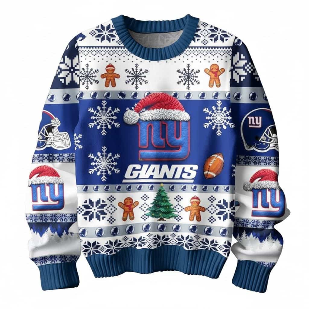 NY Giants They Not Like Us Christmas Ugly Sweater