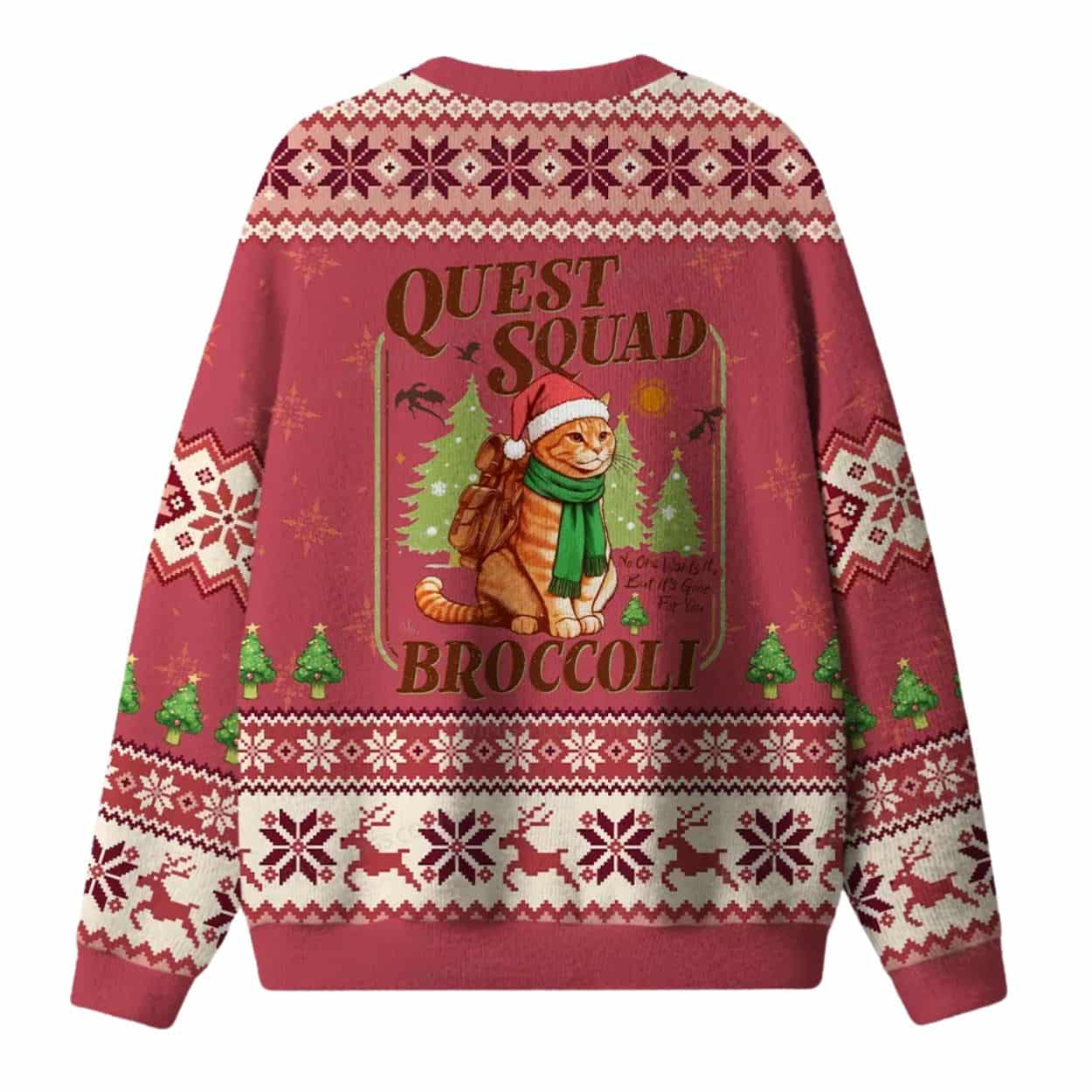 Quest Squad Broccoli Ugly Christmas Sweater