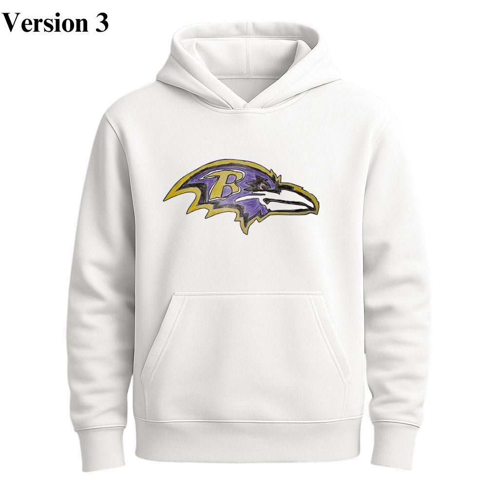 Ravens Crucial Catch Kids Art Hoodie