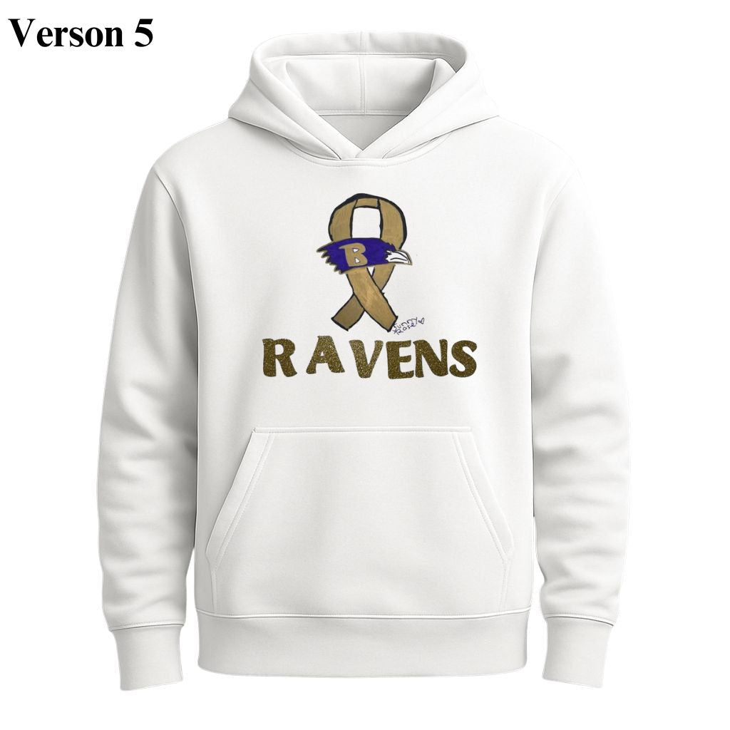 Ravens Crucial Catch Kids Art Hoodie
