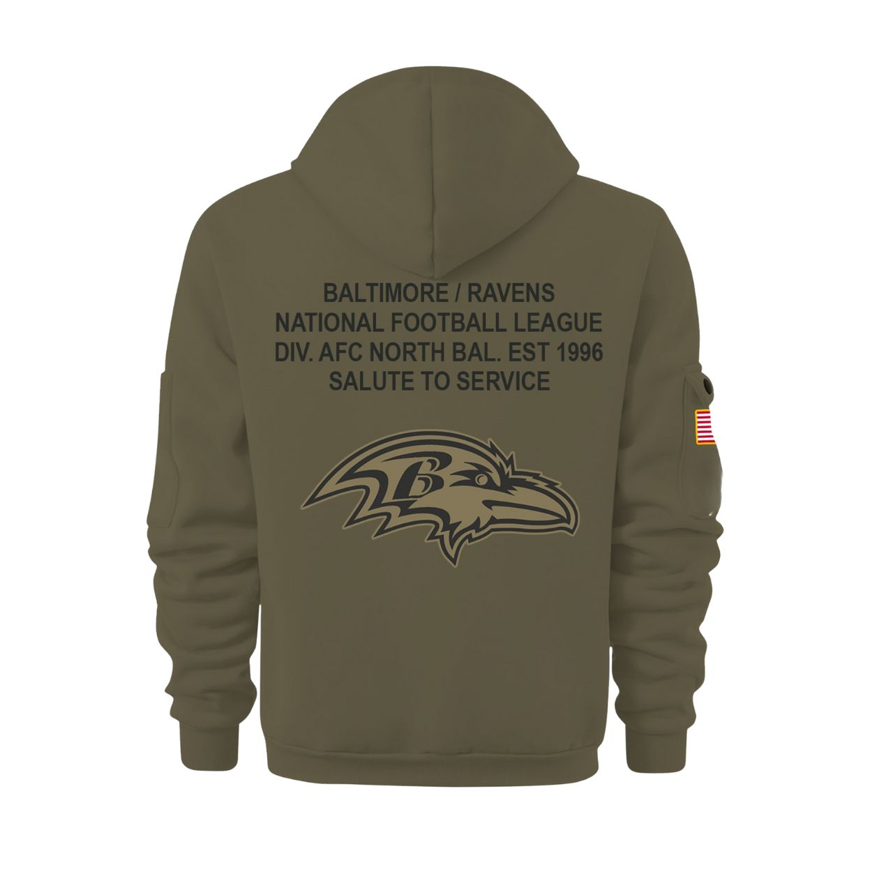 Ravens Salute To Service 2025 Quarter Zip Hoodie