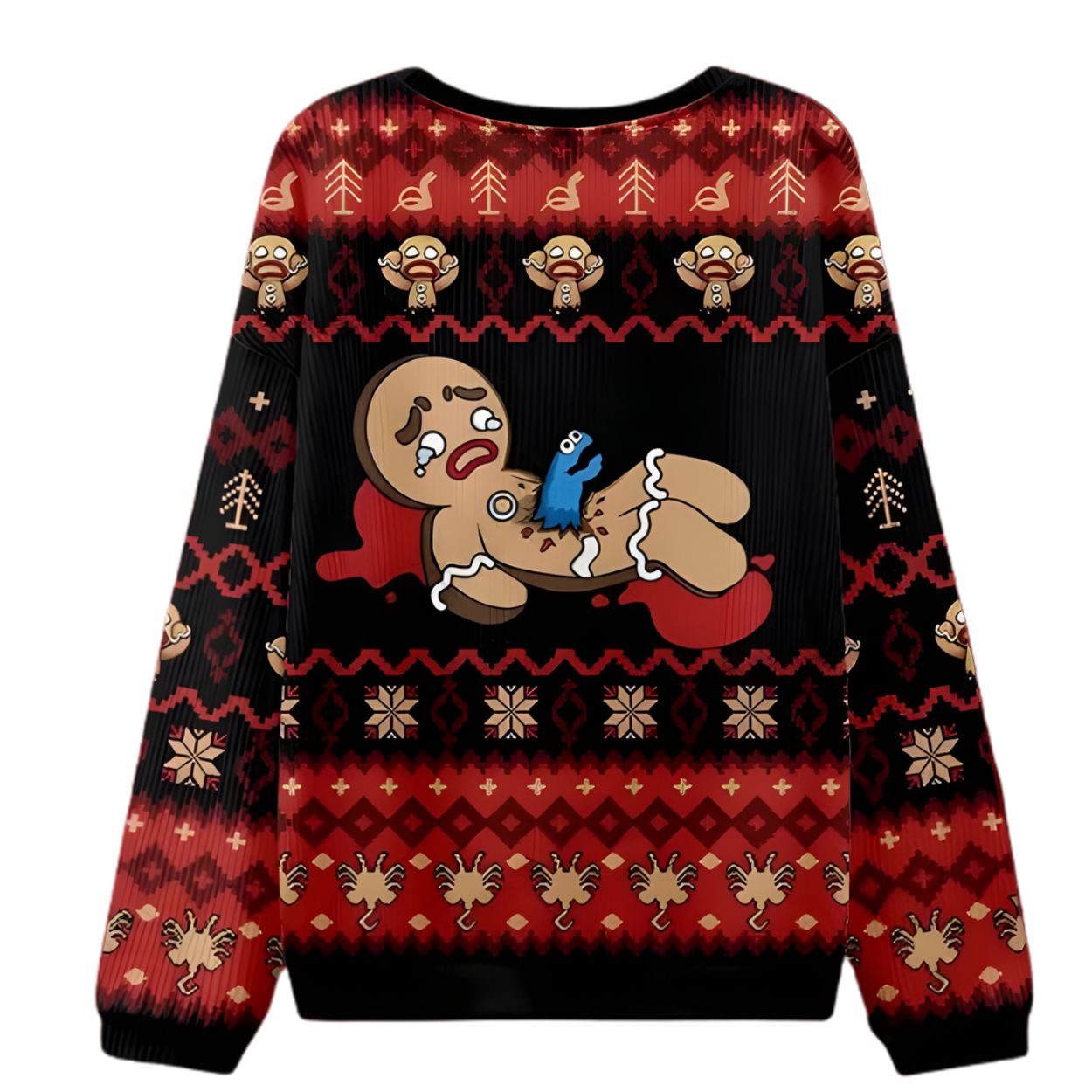 Sad Gingerbread Cookie Ugly Christmas Sweater