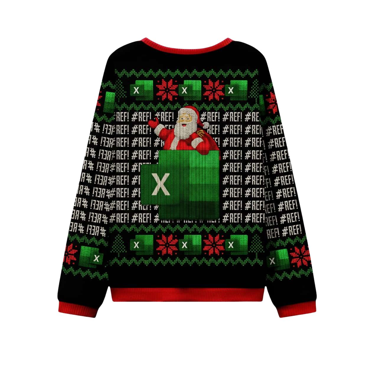 Santa With Excel Ugly Christmas Sweater