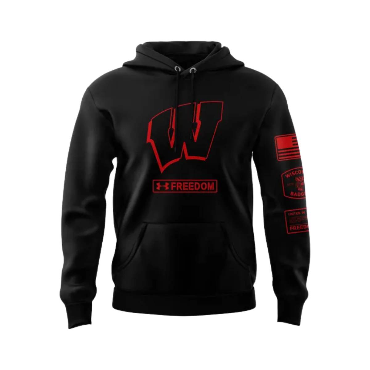 2025 Coach Luke Fickell Wisconsin Badgers Football Freedom Hoodie