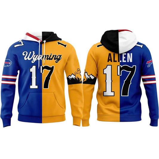 2025 Josh Allen Bills Wyoming Cowboys Hoodiev