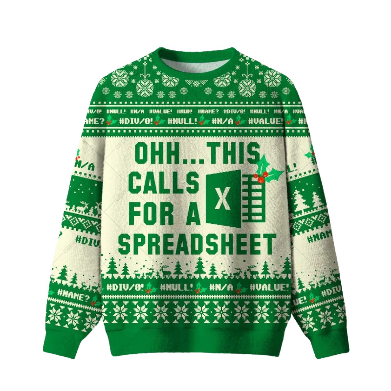 2025 Ohh This Calls For A Spreadsheet Ugly Christmas Sweater