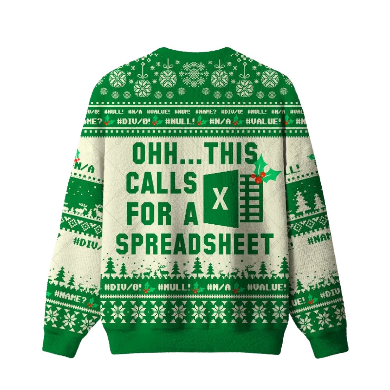 2025 Ohh This Calls For A Spreadsheet Ugly Christmas Sweater