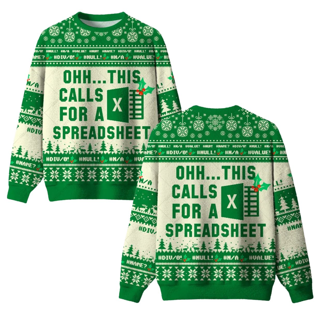 2025 Ohh This Calls For A Spreadsheet Ugly Christmas Sweater