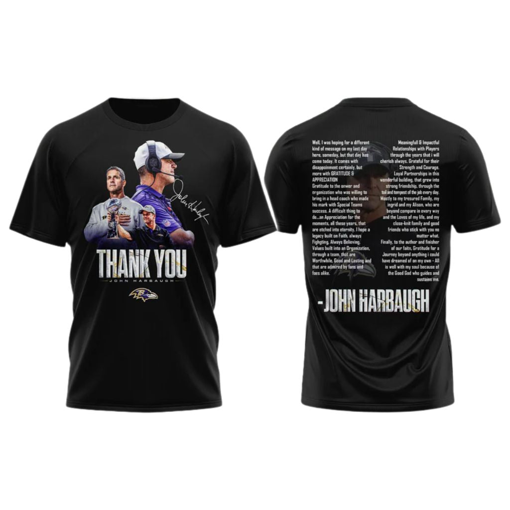 2026 Ravens Thank You John Harbaugh Shirt