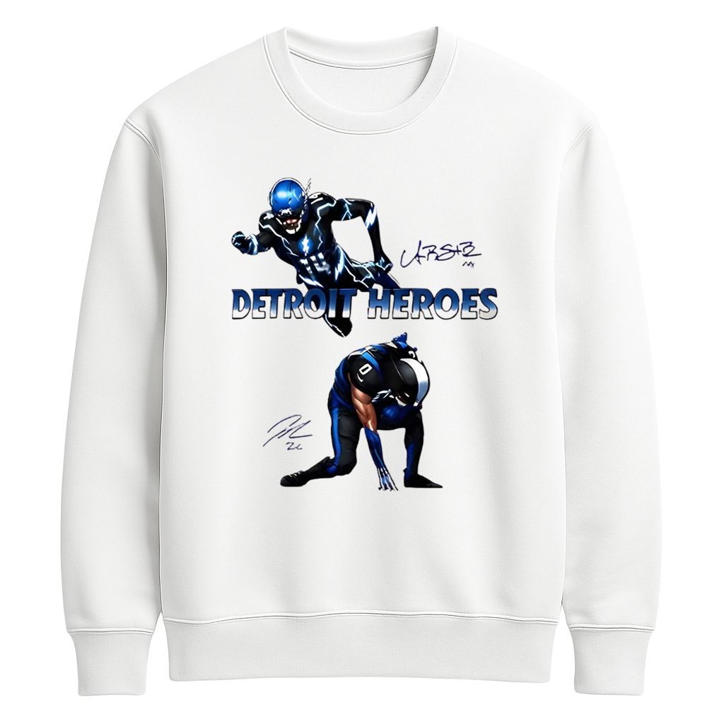 Amon Ra St Brown And Jahmyr Gibbs Detroit Heroes Shirt