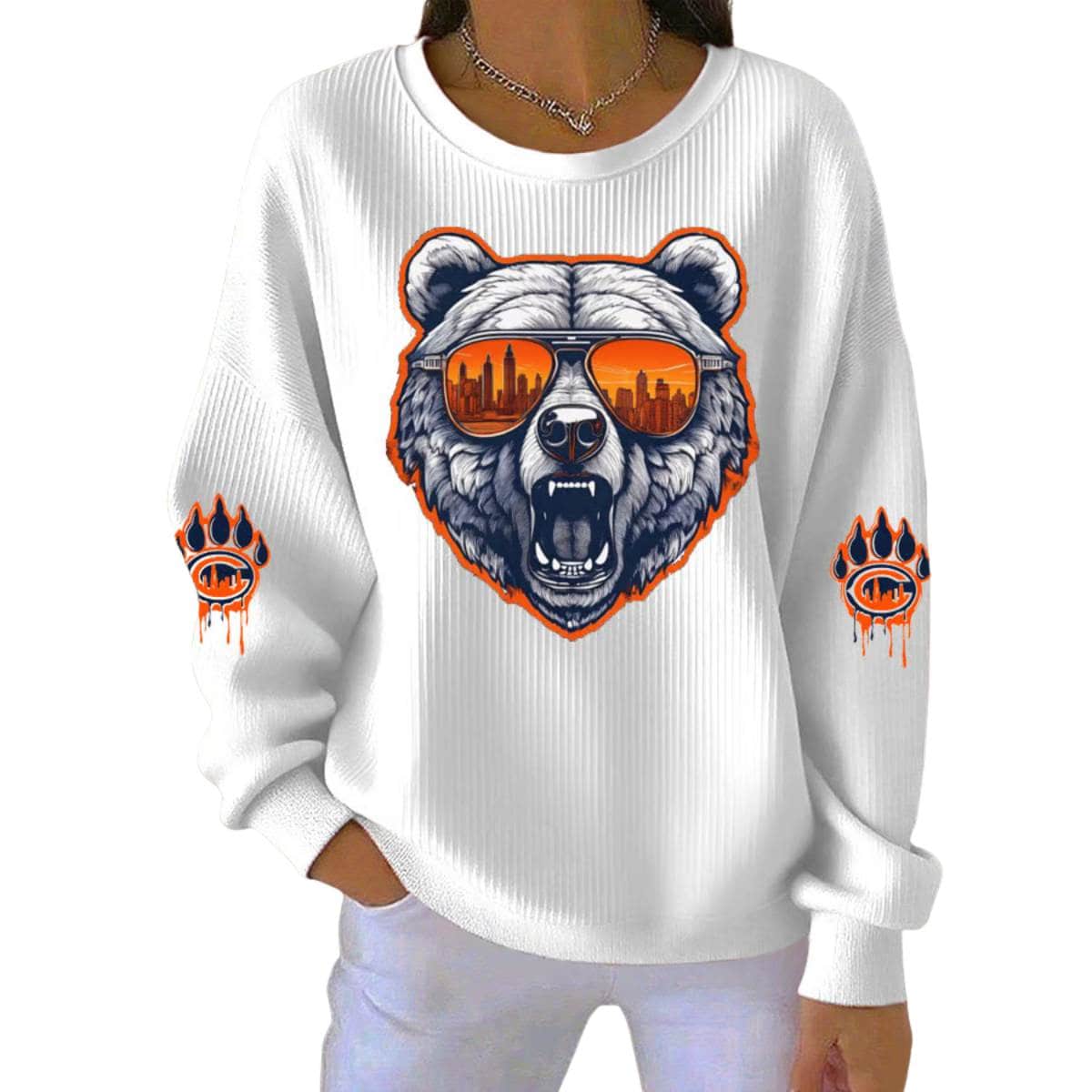 Bears Football Print Knitted Sweater