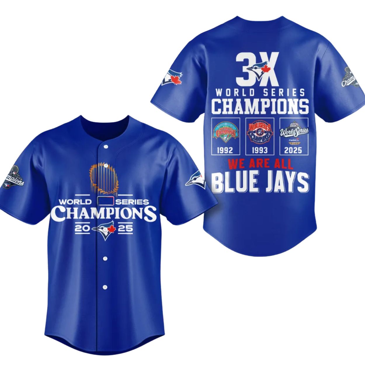 Blue Jays 2025 World Series 3X Champions Jersey