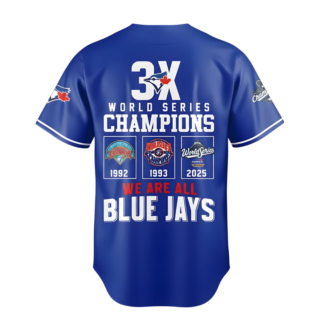 Blue Jays 2025 World Series 3X Champions Jersey