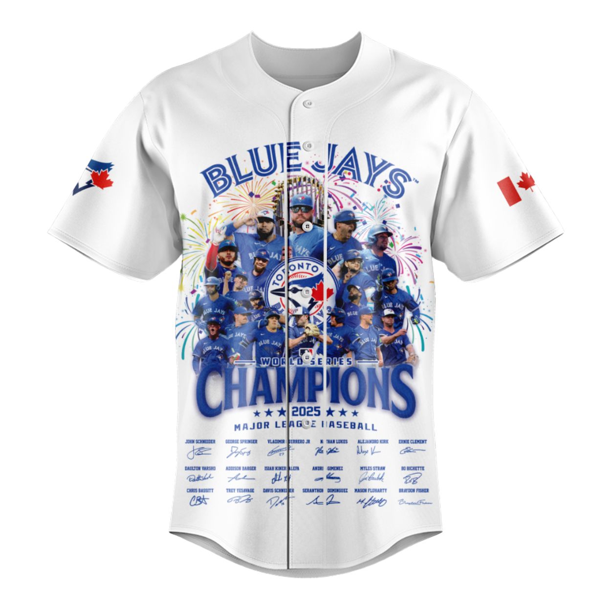 Blue Jays World Series 2025 Champions Team Celebration Jersey