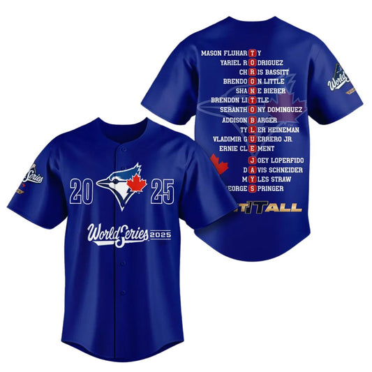 Blue Jays World Series 2025 Player Lineup Jersey