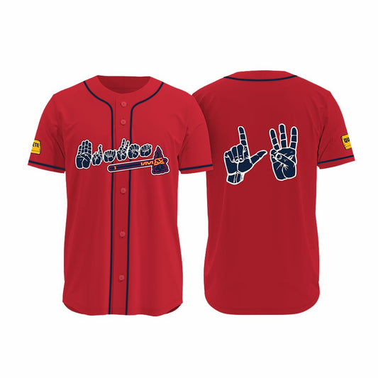 Braves Deaf Awareness ASL 2026 Giveaway Jersey