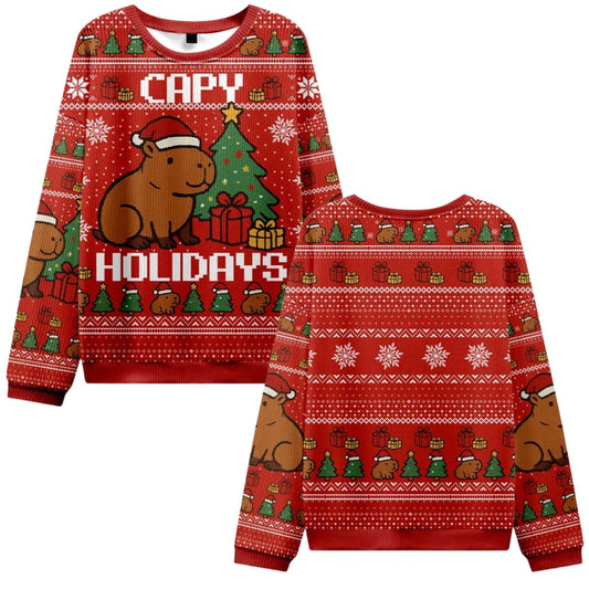 Capybara Celebration Holidays Ugly Christmas Sweater
