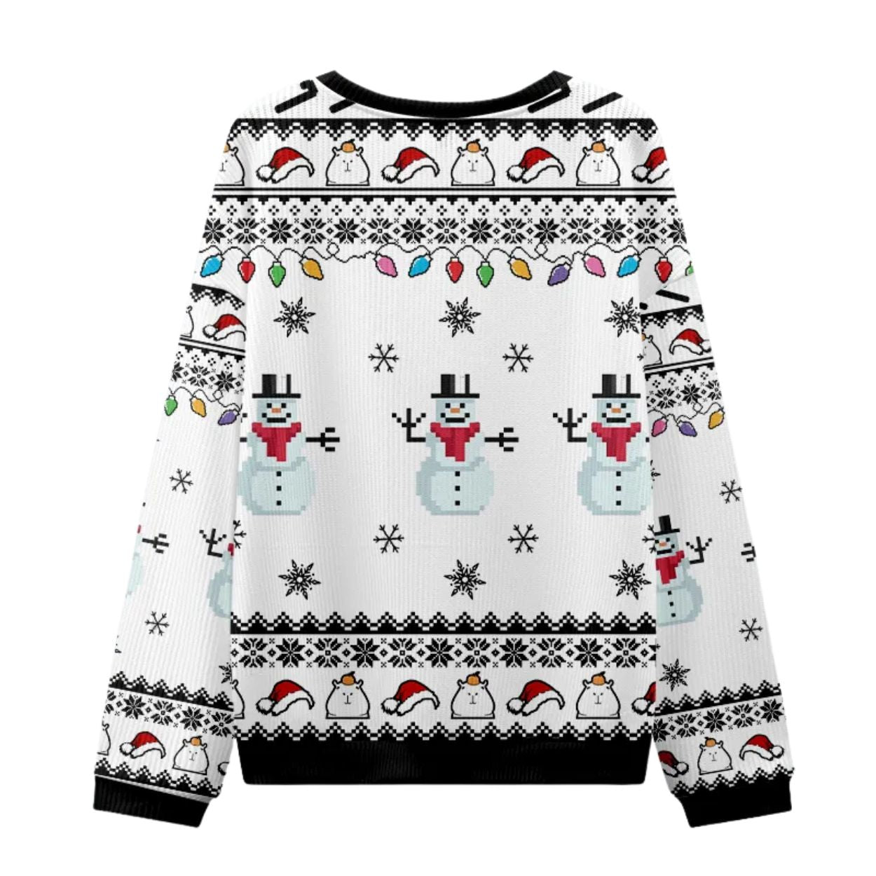 Capybara Smoking Candy Cane Ugly Christmas Sweatshirt