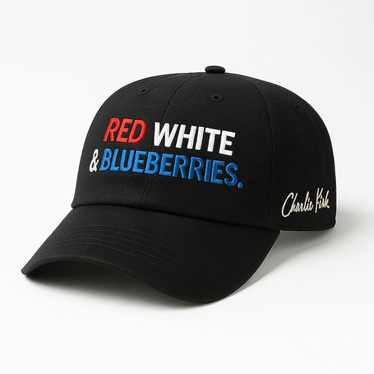 Charlie Kirk Red White Blueberries Hat