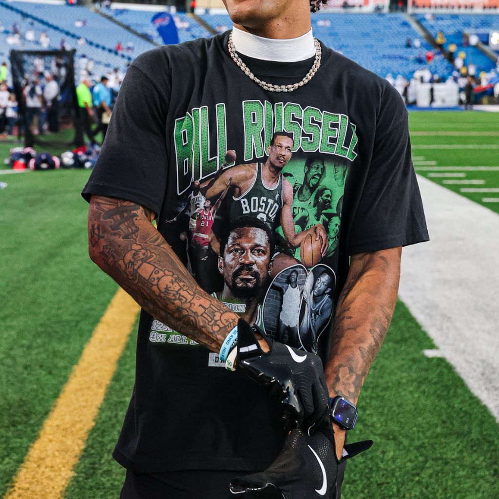 Christian Gonzalez Bill Russell Tribute Shirt
