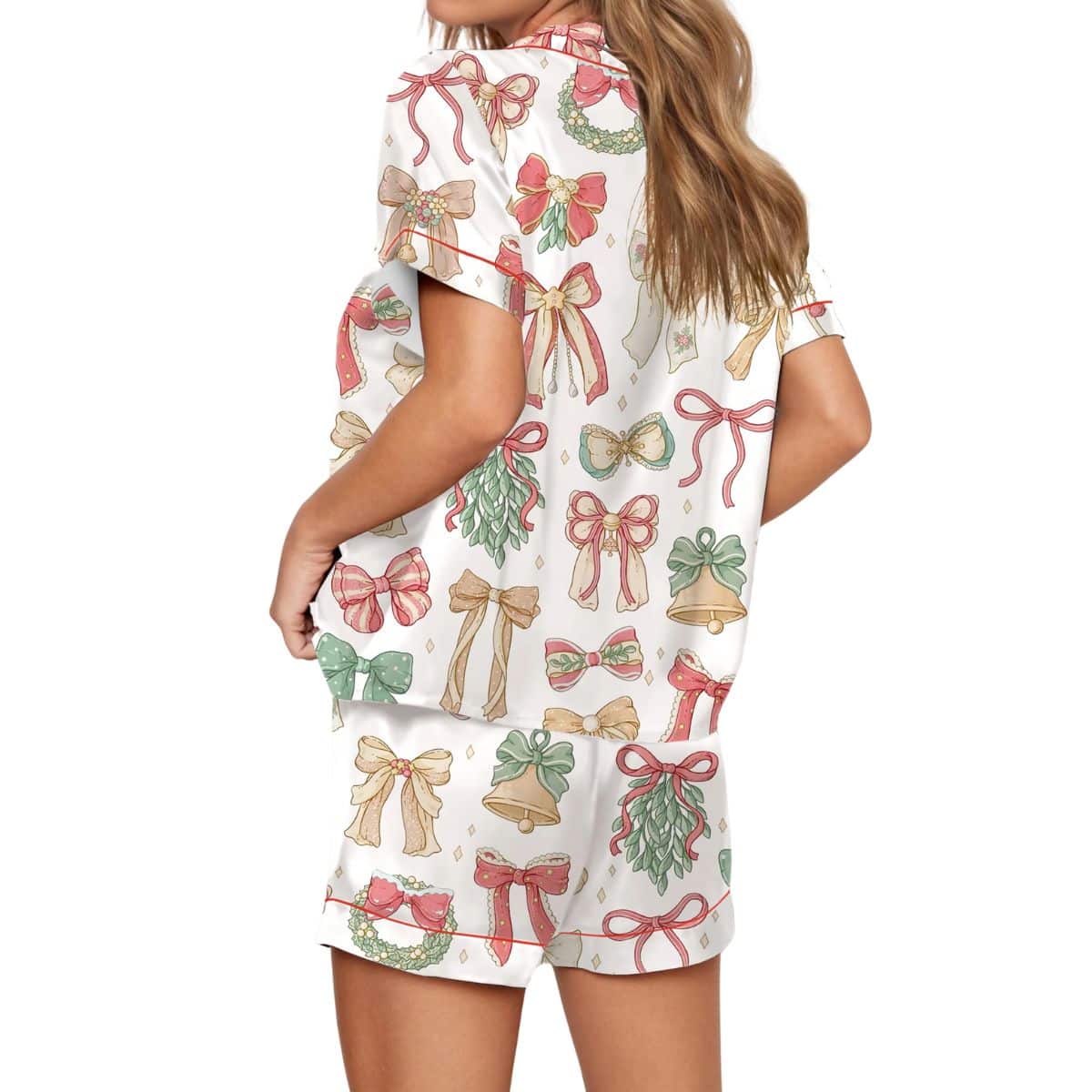 Coquette Christmas Bows Pajama Set