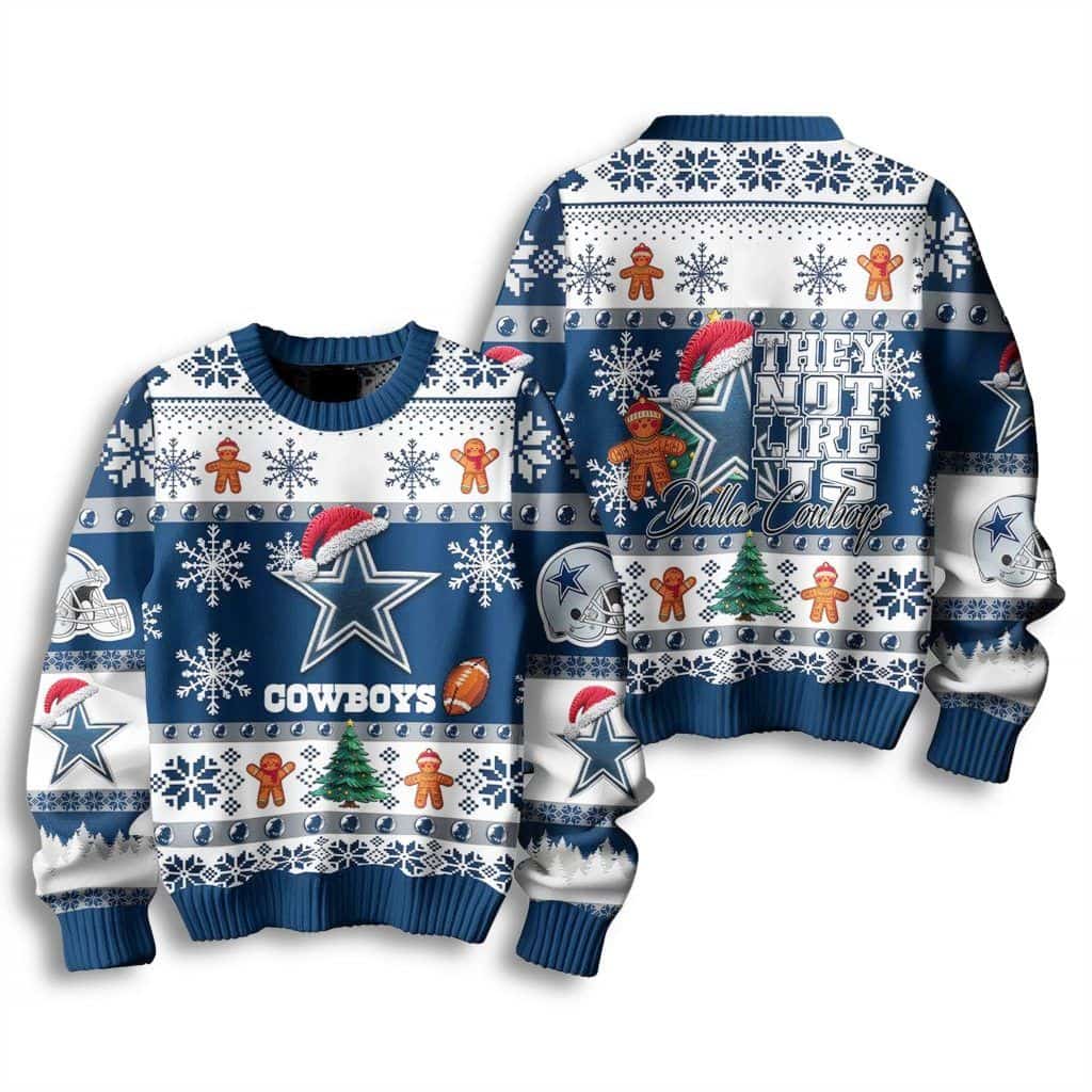 Cowboys They Not Like Us Christmas Ugly Sweater