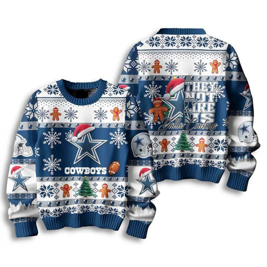 Cowboys They Not Like Us Christmas Ugly Sweater