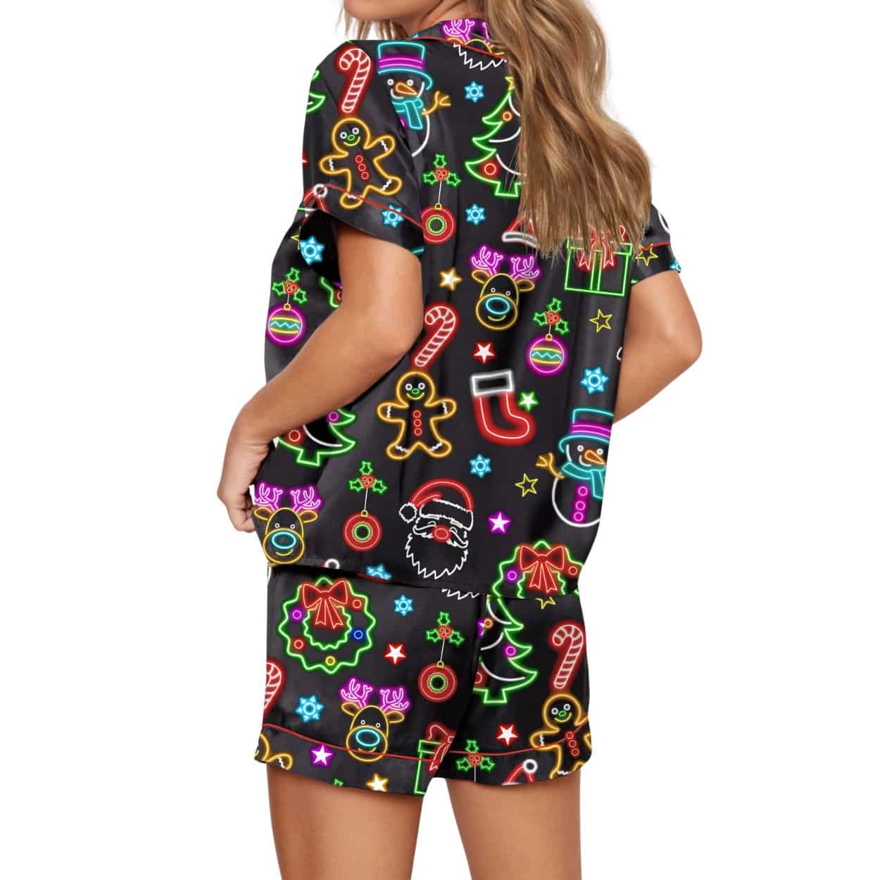 Cute Neon Christmas Pajama Set