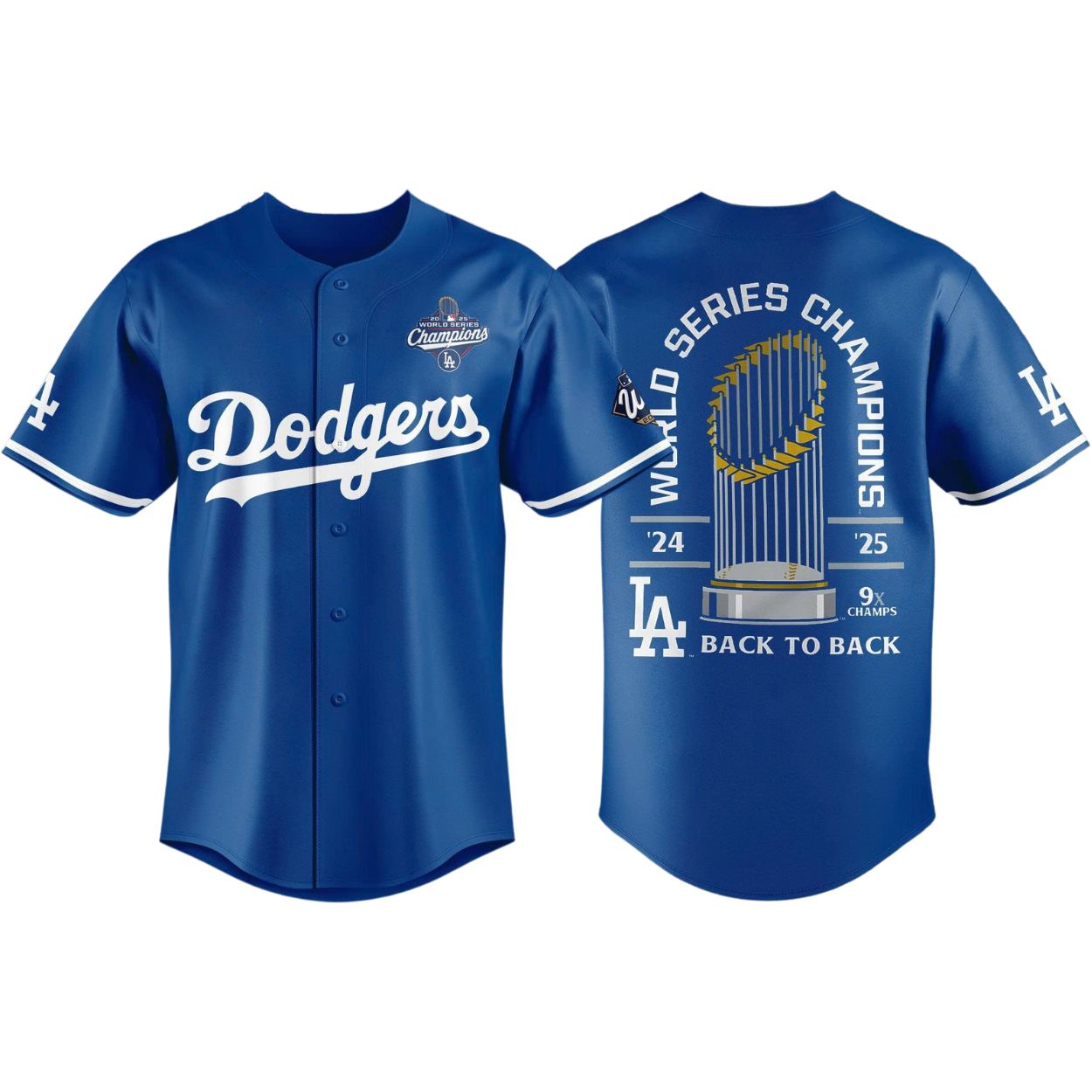 Dodgers Back To Back World Series Champions 2025 Jersey