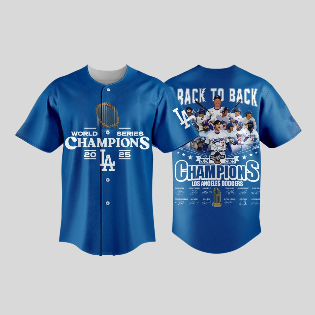 Dodgers Back To Back World Series Champions 2025 Jersey