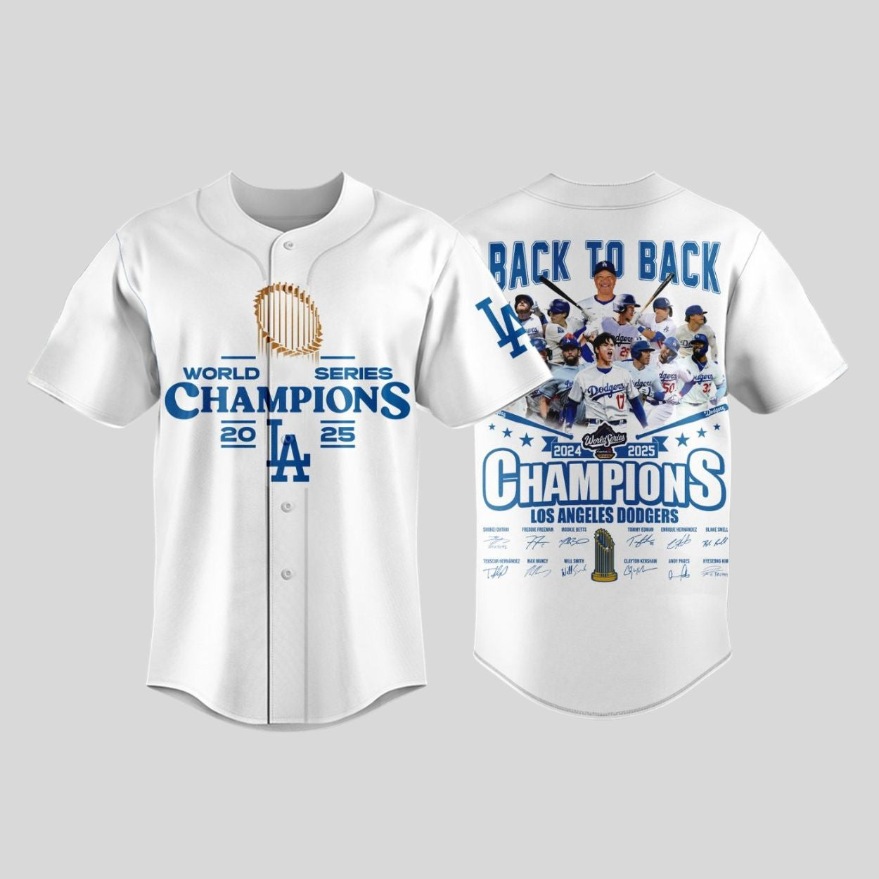 Dodgers Back To Back World Series Champions 2025 Jersey
