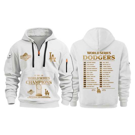 Dodgers World Series Champions 2025 Quarter Zip Hoodie