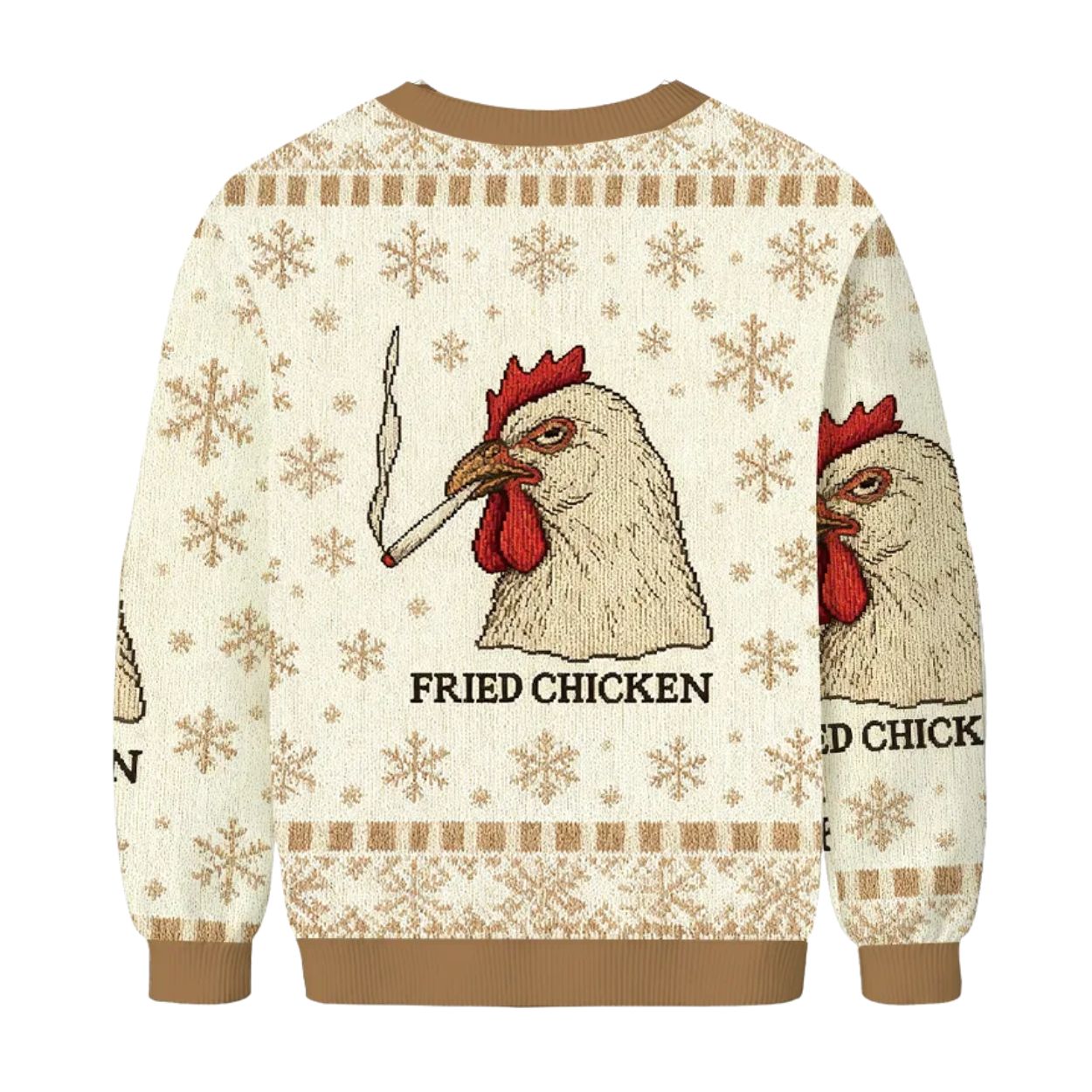 Fried Chicken 420 Smoking Meme Ugly Christmas Sweater