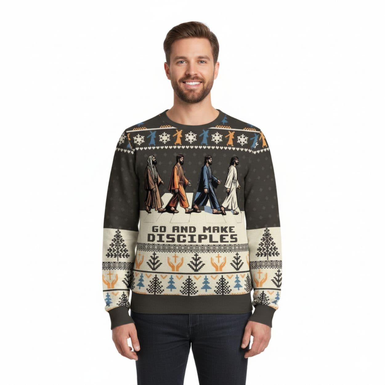 Go And Make Disciples Ugly Christmas Sweater