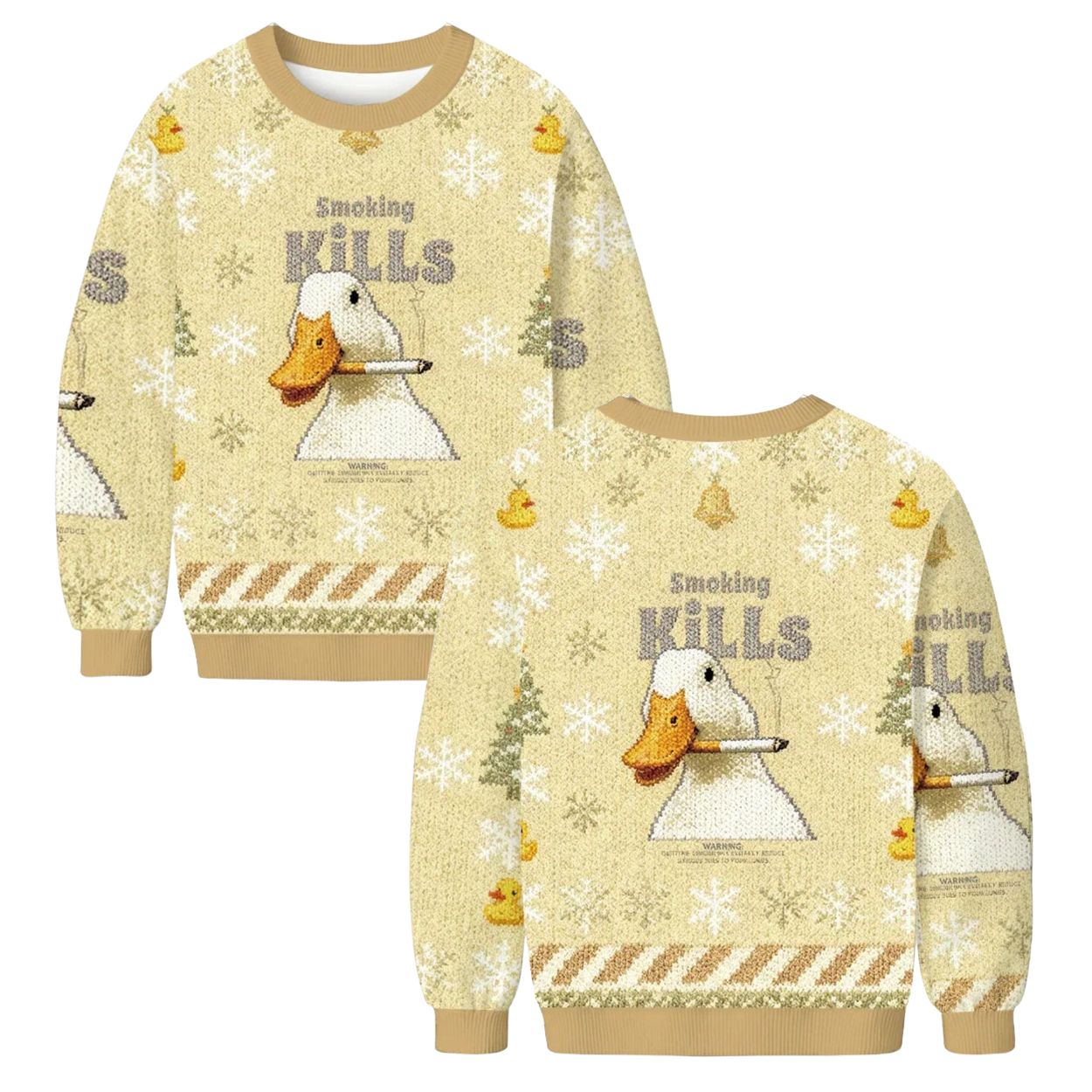 Goose Smoking Kills Ugly Christmas Sweater