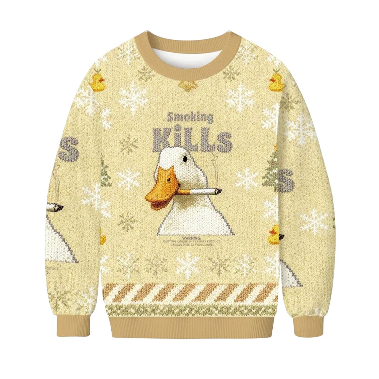 Goose Smoking Kills Ugly Christmas Sweater