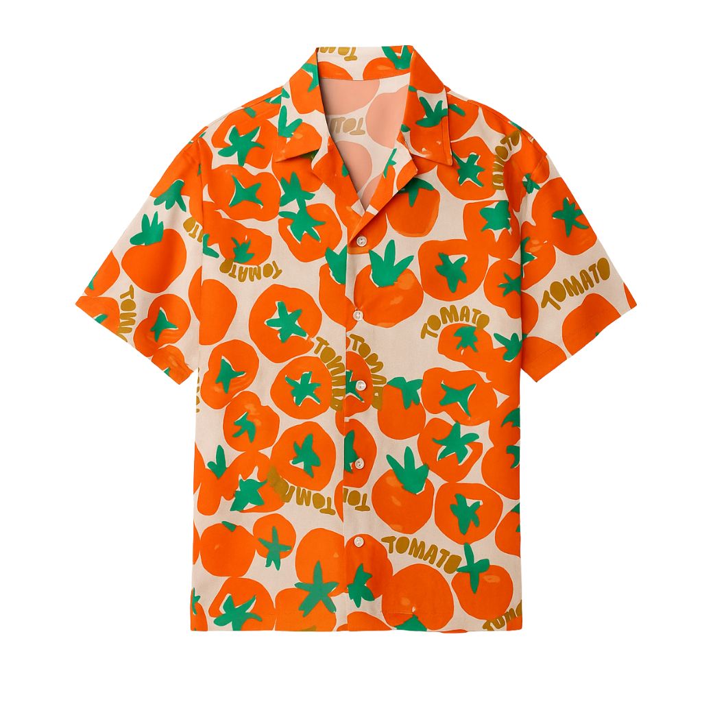 Great British Bake Off Noel Fielding Tomato Hawaiian Shirt