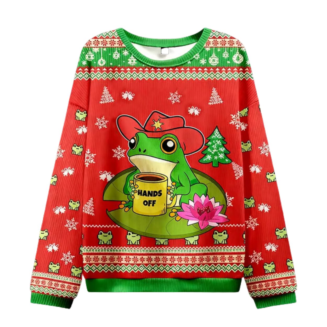 Hands Off Frog Ugly Christmas Sweater