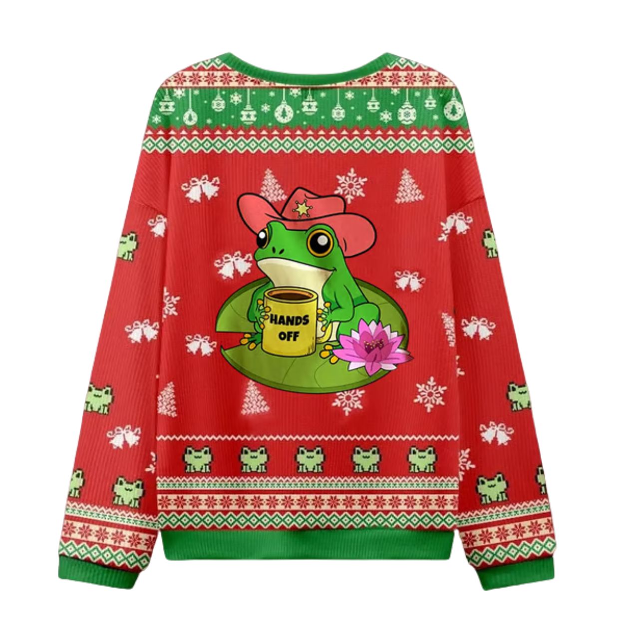 Hands Off Frog Ugly Christmas Sweater