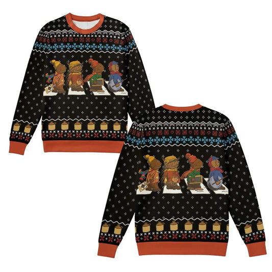 Holiday Bear Band Ugly Christmas Sweater