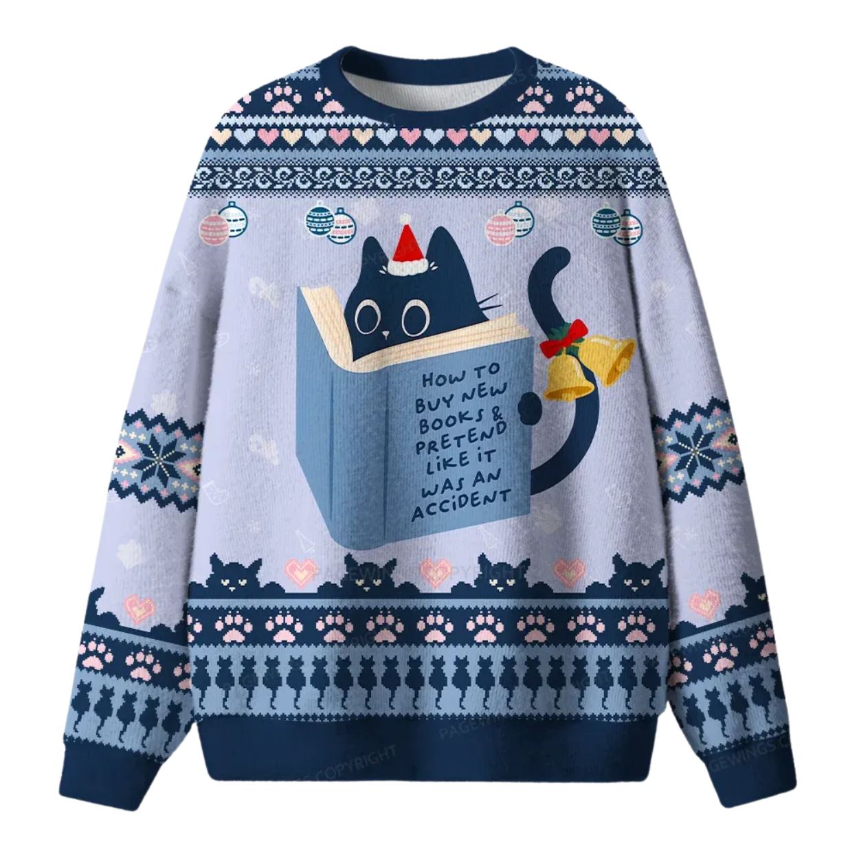 How To Buy New Books Cat Ugly Christmas Sweater
